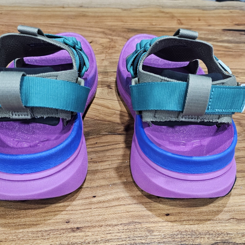 Teva Multicolor Platform Sport Sandals - Teal, Olive, Purple, Pink - Picture 5 of 8